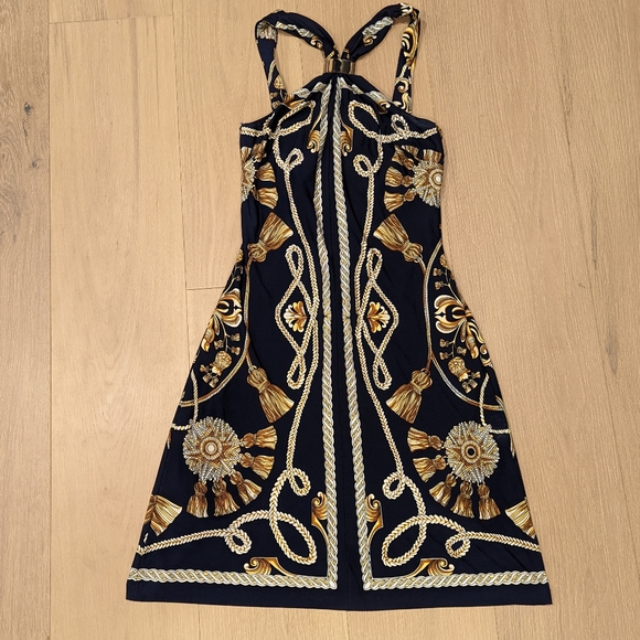 Cache Dresses & Skirts - Vintage Cache Dress Elegant Black and Gold